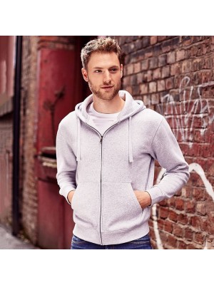 Plain Authentic zipped hooded sweat Russell 280 GSM